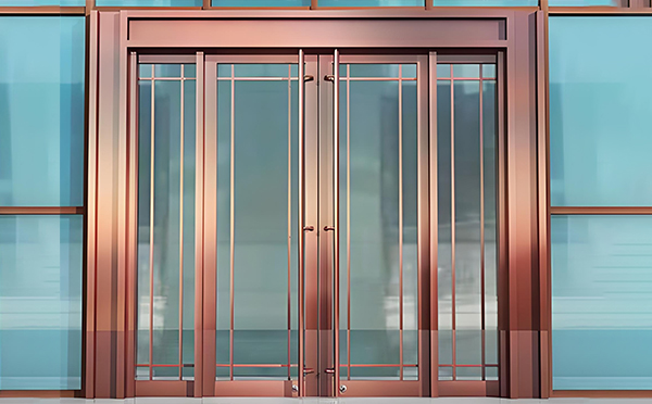 临渭玻璃地弹门